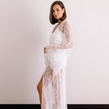 Cerise Lace Maxi Robe