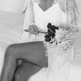 Cerise Lace Maxi Robe