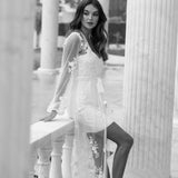 Steffanie Beaded Floral Lace Maxi - Includes Slip