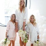 Lauren Satin Flower Girl Robe - lerose AU