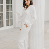 Blanche Long Satin PJ Set