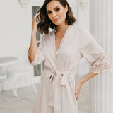 Lidia Lace Trim Robe