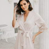 Lidia Lace Trim Robe