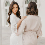 Lidia Lace Trim Robe