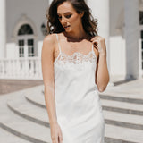 Hallie Lace Trim Bridal Slip
