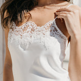 Hallie Lace Trim Bridal Slip