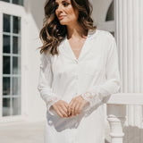 Ina Satin Lace Trim Sleep Shirt