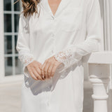 Ina Satin Lace Trim Sleep Shirt