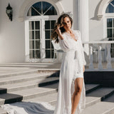 Jolie Lace Trim Maxi With Train - Includes Slip