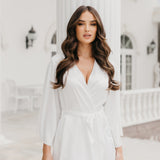 Willow Petal Hem Satin Trim Robe