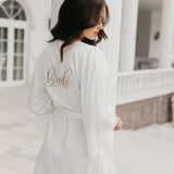 Willow Petal Hem Satin Trim Robe