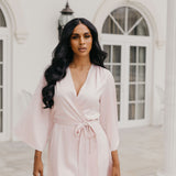 Willow Petal Hem Satin Trim Robe