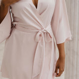 Willow Petal Hem Satin Trim Robe