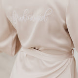 Willow Petal Hem Satin Trim Robe
