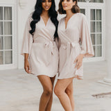 Willow Petal Hem Satin Trim Robe
