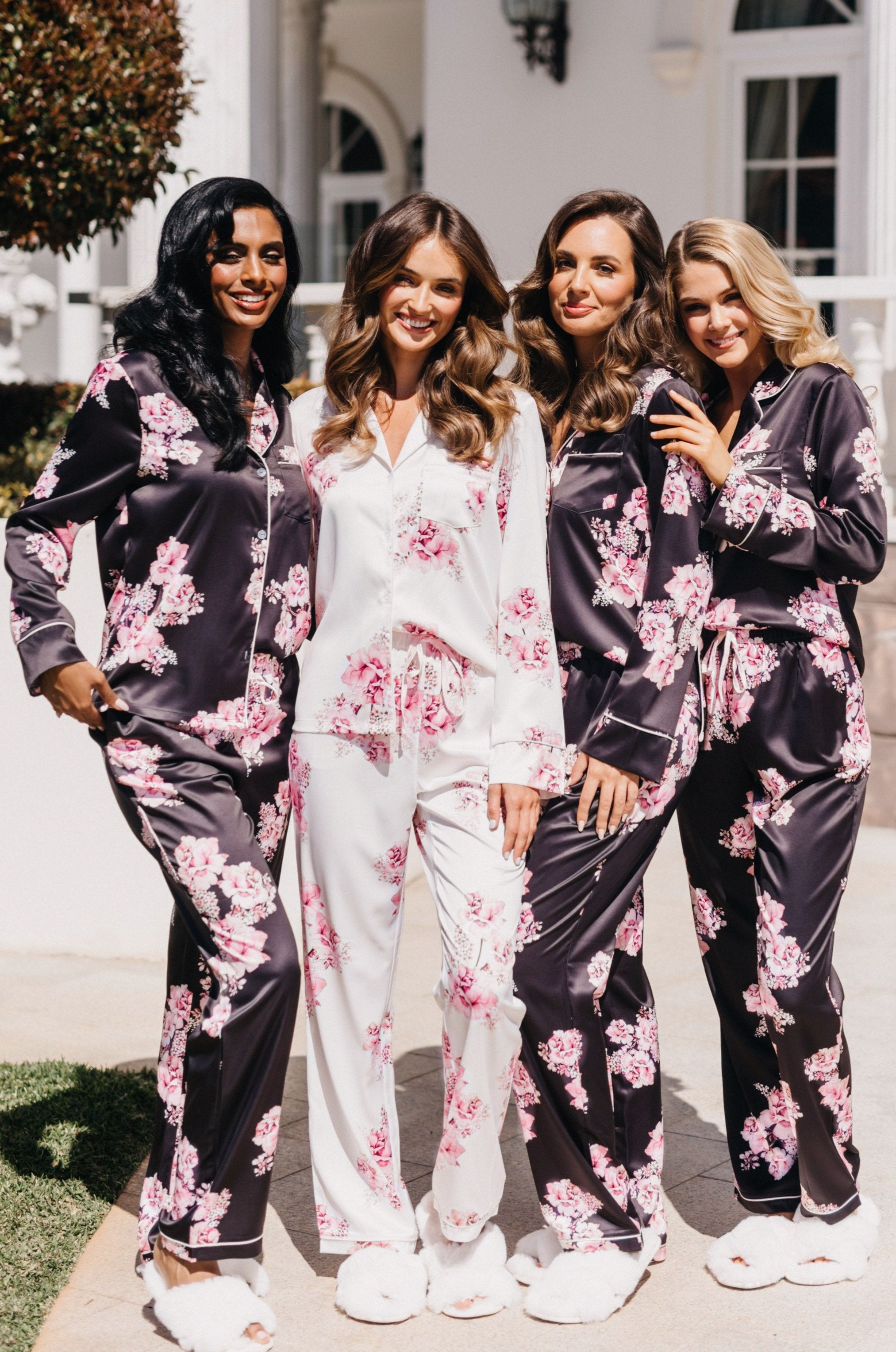 Katerina Bouquet De Pyjamas USA | Floral PJ Set Printed Bridesmaid Fleur – | Pyjamas Lerose