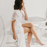 Josephine Hand Beaded Pearl Sleeve Maxi