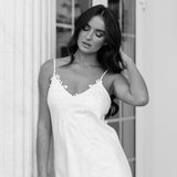 Francesca Satin Lace Applique Bridal Slip