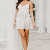 Collette Pleated Babydoll Bridal Slip