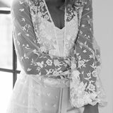 Lace Bridal Robe - Le Rose