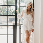Lace Bridal Robe - Le Rose