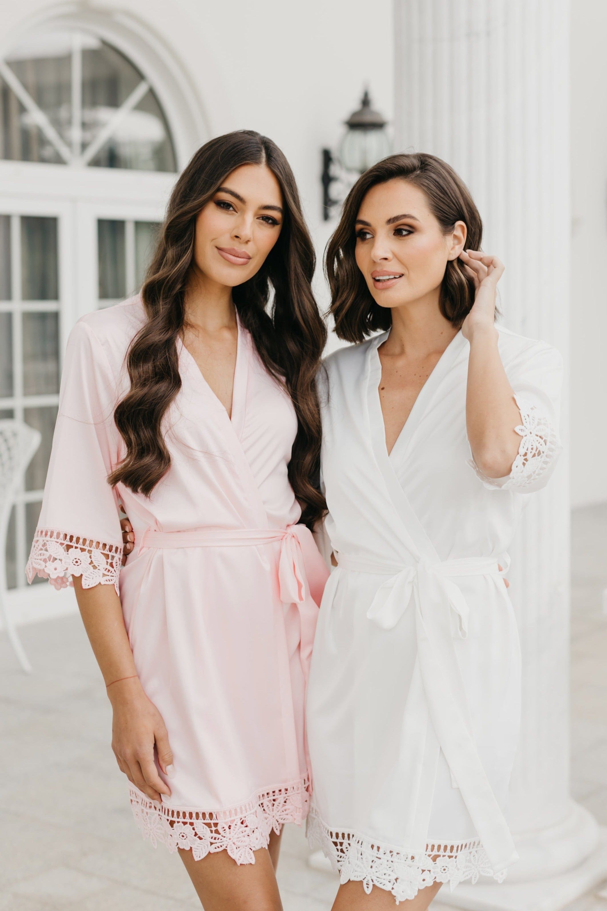 Lauren Lace Satin Robe