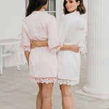 Lauren Lace Satin Robe