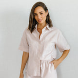 Genevieve Linen Bridesmaid Pyjamas Champagne