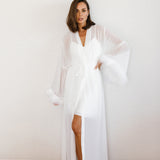 Farah Feather Bridal Robe