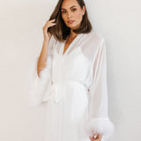 Farah Feather Bridal Robe