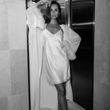 Farah Feather Bridal Robe