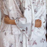 MJ Satin Floral Bridesmaid Robe