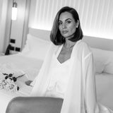 Maria Lace Trim Bridal Robe