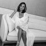 Maria Lace Trim Bridal Robe