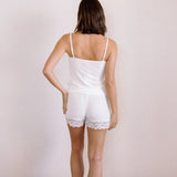 Clara Modal Rib Cami and Short Set in White