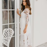 Piper Beaded Floral Lace Maxi - Includes Slip