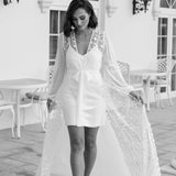 Cassidy Forget Me Knot Lace Maxi Bridal Robe - Includes Slip