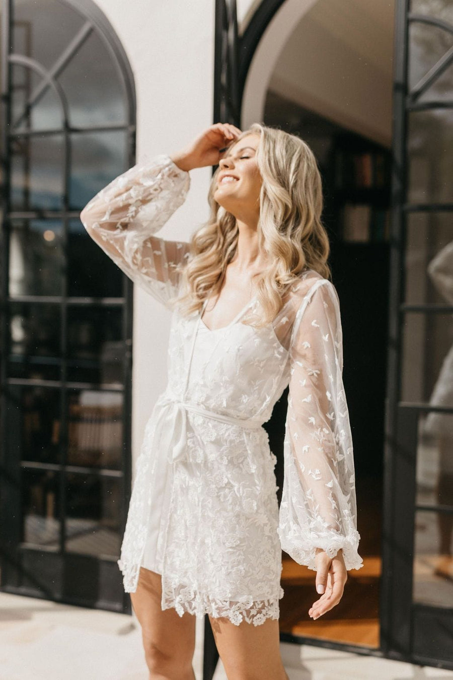 Maya Lace Robe - Includes Slip – Lerose USA